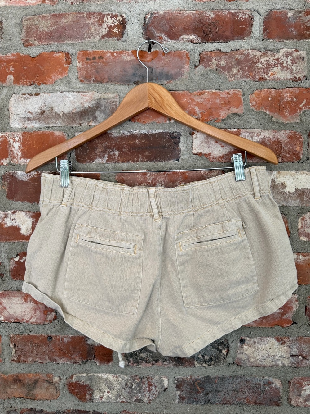 Free People Waimea Slouchy Cargo Shorts Tea Cream Utility Boho S - Picture 3 of 6